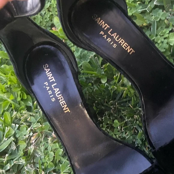 Saint Laurent Black Ankle strap heels - Picture 2 of 6